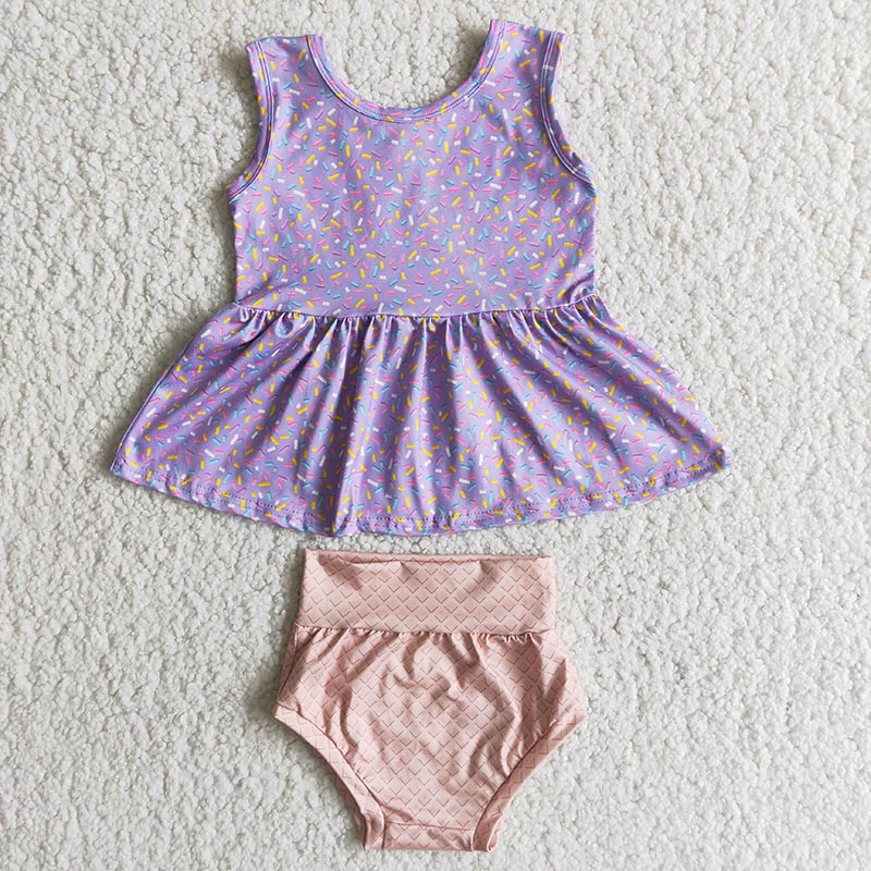 Purple sweet sling bummie set