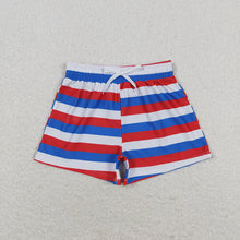 Load image into Gallery viewer, Baby Boys Summer Blue Stripes Trunks Swimsuits Swimwear
