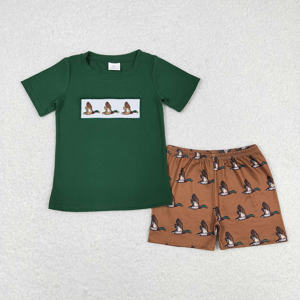 Baby Boys Ducks Green Shirt Shorts Clothes Sets