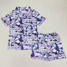 Load image into Gallery viewer, Adult Women Olivia Singer Buttons Shirt Shorts Pajamas Sets

