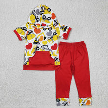 Load image into Gallery viewer, Baby Boys Valentines Tractor Pants sets
