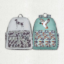 Load image into Gallery viewer, 2 Colors Baby Kids Boys Camo Ducks Dog Hunting Backpack Zip Back Bags
