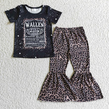 Load image into Gallery viewer, Baby girls black singer bell pants clothes sets
