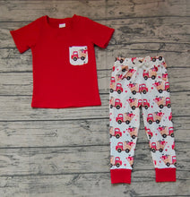 Load image into Gallery viewer, Baby Boys Valentines Tractor Pocket Tee Shirts Pants Outfits Clothes Sets
