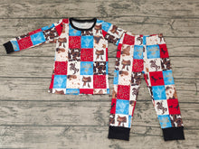 Load image into Gallery viewer, Baby Boys Western Horse Pajamas clothes sets
