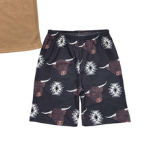 Load image into Gallery viewer, Baby Boys Highland Cow Tee Shirts Shorts Sets
