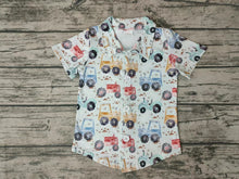 Load image into Gallery viewer, Baby Boys Tractor short sleeve shirts tops
