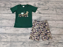 Load image into Gallery viewer, Baby Boys Dog Hunting Camo Summer Shorts Clothes Sets
