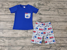 Load image into Gallery viewer, Baby Boys Firetrucks Pockets Shorts Sets
