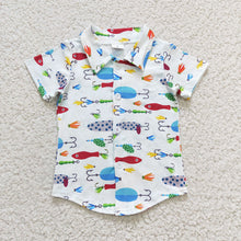 Load image into Gallery viewer, Baby Boys Fishing short Sleeve buttons shirts tops
