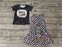 Load image into Gallery viewer, Baby Girls Black Cartoon Mouse Bell Pants Clothes Sets
