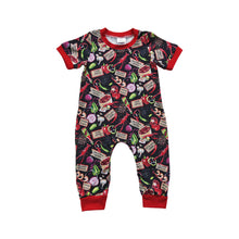 Load image into Gallery viewer, Baby Boys Lobster Short Sleeve Rompers
