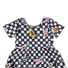 Load image into Gallery viewer, Baby Girls Black Cartoon Knee Length Dresses
