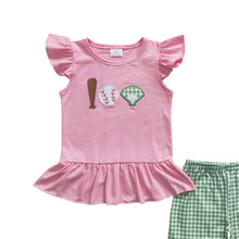 Load image into Gallery viewer, Baby Girls Baseball Summer Shorts Sets
