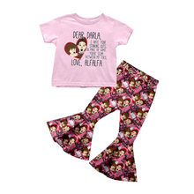 Load image into Gallery viewer, Pink short sleeve valentines bell sets
