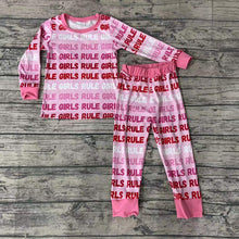 Load image into Gallery viewer, Baby Girls pink Valentines pajamas sets 3
