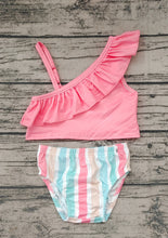 Load image into Gallery viewer, Baby Girls summer stripe 2pcs swimsuits
