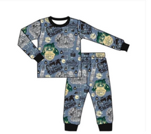 Load image into Gallery viewer, Baby kids halloween witch pajamas long sleeve pants clothes sets
