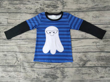 Load image into Gallery viewer, Baby kids long sleeve Halloween stripe ghost shirts
