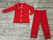 Load image into Gallery viewer, Baby Boys red color cotton Christmas pajamas pants clothes sets
