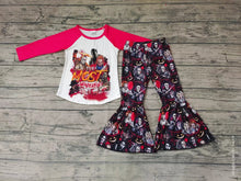 Load image into Gallery viewer, Baby girls Halloween red bell pants clothes sets
