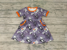 Load image into Gallery viewer, Baby girls Halloween ghost knee length dresses
