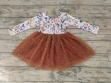 Load image into Gallery viewer, Baby girls fall sparkle tutu knee length dresses
