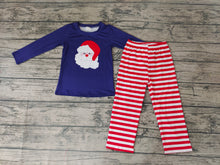 Load image into Gallery viewer, Baby boys santa top stripe pants clothes sets
