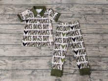 Load image into Gallery viewer, baby Boys Mama&#39;s boy green pajamas sets
