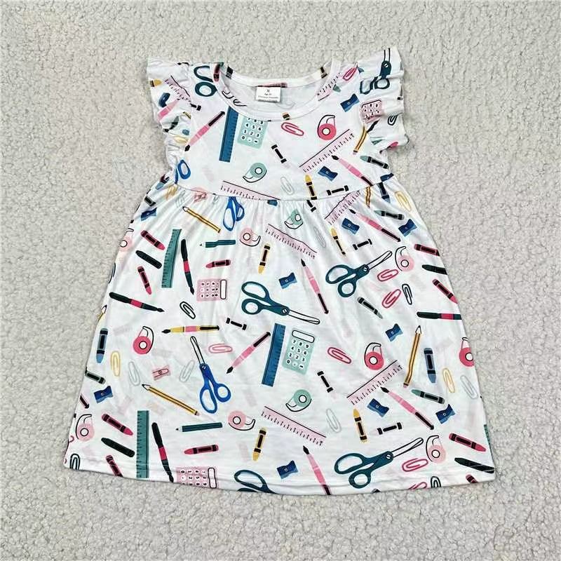 Baby girls back to school pearl dresses 230106