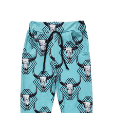Load image into Gallery viewer, Baby Boys Western Blue Cowskull Pants
