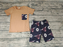 Load image into Gallery viewer, Baby Boys Highland Cow Tee Shirts Shorts Sets
