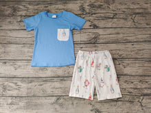 Load image into Gallery viewer, Baby Boys Easter Rabbit Pocket Tops Shorts Clothes Sets
