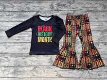 Load image into Gallery viewer, Baby Girls Black History Month African Top Bell Pants Outfits Clothes Sets

