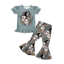 Load image into Gallery viewer, Baby Girls Halloween cartoon bell pants clothes sets
