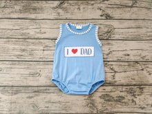 Load image into Gallery viewer, Baby Boys I Love Dad Rompers

