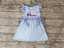 Load image into Gallery viewer, Baby Girls 4th of July Dog Knee Length Dresses
