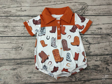 Load image into Gallery viewer, Baby Boys Boots Western Rompers
