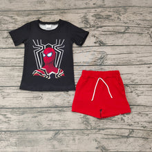 Load image into Gallery viewer, Baby Boys Red Cartoon Tee Shirts Shorts Sets
