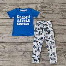 Load image into Gallery viewer, Baby Boys Daddy&#39;s Little Cowboy Western Pants Outfits Clothes Sets
