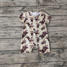 Load image into Gallery viewer, Baby Boys Rodeo Horse Summer Rompers
