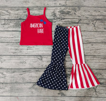 Load image into Gallery viewer, Baby Girls 4th of July American Babe Bell Pants Clothes Sets
