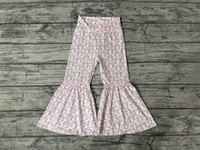 Load image into Gallery viewer, Baby Girls Baseball White Red Bell Flare Pants
