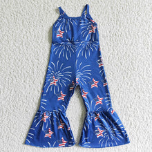 Load image into Gallery viewer, Baby girls 4th of July Jumpsuits 4
