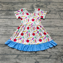 Load image into Gallery viewer, Baby Girls Back To School Ruffle Dresses
