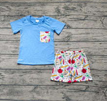 Load image into Gallery viewer, Baby Boys Back To School Shorts Clothes Sets

