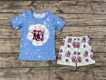 Load image into Gallery viewer, Baby Blue Cartoon Summer Shorts Sets
