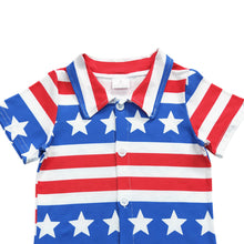 Load image into Gallery viewer, Baby Boys Kids 4th of July Star Stripes Button Ups Shirts Tops
