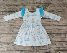 Load image into Gallery viewer, Baby Girls Blue Princess Ruffle Dresses
