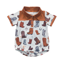Load image into Gallery viewer, Baby Boys Boots Western Rompers
